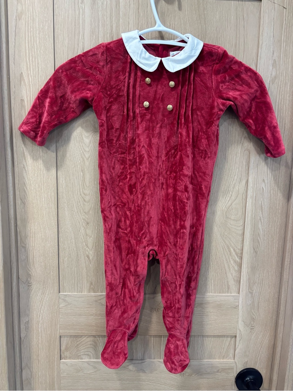 Ralph Lauren Baby Jumper Size 9m Velvet Collared Festive